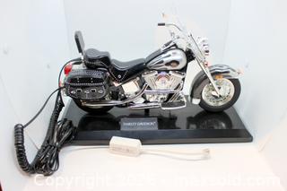 MaxSold Auction: Circa 1970s Harley-Davidson Softail Motorcycle Vintage Corded Desk Phone, Black/Chrome - Kawartha Lakes (Ontario, Canada) SELLER MANAGED Estate Sale Online Auction - Evergreen Street