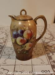 MaxSold Auction: Coco Pot - Vintage Royal Munich Z.S. & Co. Bavaria, hand painted fruit & wood. Perfect condition. Circa 1900-1940  - Kawartha Lakes (Ontario, Canada) SELLER MANAGED Estate Sale Online Auction - Evergreen Street