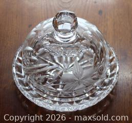 MaxSold Auction: Covered Crystal Butter Dish / Cheese Dish - Kawartha Lakes (Ontario, Canada) SELLER MANAGED Estate Sale Online Auction - Evergreen Street