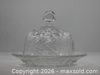 MaxSold Auction: Covered Crystal Butter Dish / Cheese Dish - Kawartha Lakes (Ontario, Canada) SELLER MANAGED Estate Sale Online Auction - Evergreen Street