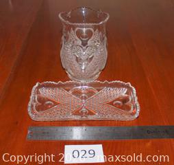 MaxSold Auction: Old pressed glass bed/bathroom set, hairbrush holder & dresser dish - Kawartha Lakes (Ontario, Canada) SELLER MANAGED Estate Sale Online Auction - Evergreen Street
