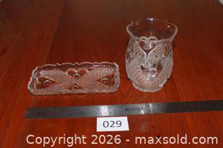 MaxSold Auction: Old pressed glass bed/bathroom set, hairbrush holder & dresser dish - Kawartha Lakes (Ontario, Canada) SELLER MANAGED Estate Sale Online Auction - Evergreen Street