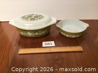 MaxSold Auction: Pyrex Crazy Daisy (Green) - Kawartha Lakes (Ontario, Canada) SELLER MANAGED Estate Sale Online Auction - Evergreen Street