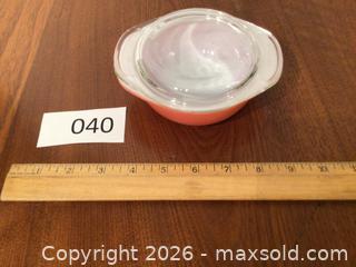MaxSold Auction: Pyrex Small Flamingo Pink Mini casserole with lid - Kawartha Lakes (Ontario, Canada) SELLER MANAGED Estate Sale Online Auction - Evergreen Street