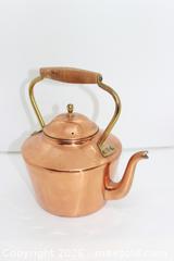MaxSold Auction: Vintage Copper kettle - Tin-lined, wood handle. - Kawartha Lakes (Ontario, Canada) SELLER MANAGED Estate Sale Online Auction - Evergreen Street