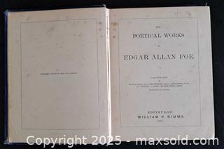 MaxSold Auction: Edgar Allan Poe 1872 Poetry Book - Waltham (Massachusetts, USA) SELLER MANAGED Estate Sale Online Auction - Hillcrest Road