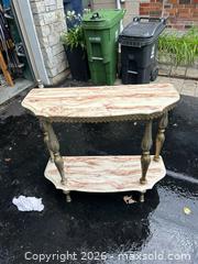MaxSold Auction: Brass and marble 2 tier table - Toronto (Ontario, Canada) SELLER MANAGED Downsizing Online Auction - Woodland Park Road