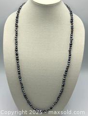 MaxSold Auction: Black Freshwater Pearl Bead Necklace - 36 inches. - Toronto (Ontario, Canada) SELLER MANAGED Downsizing Online Auction - Logan Avenue