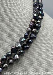 MaxSold Auction: Black Freshwater Pearl Bead Necklace - 36 inches. - Toronto (Ontario, Canada) SELLER MANAGED Downsizing Online Auction - Logan Avenue
