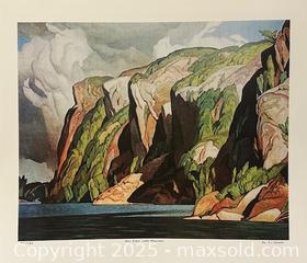 MaxSold Auction: &#34;Bon Echo, Lake Mazinaw&#34; by A.J. Casson (Group of Seven) - Limited Edition Giclee Print - 24 x 20 inches - Toronto (Ontario, Canada) SELLER MANAGED Downsizing Online Auction - Logan Avenue