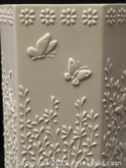 MaxSold Auction: Butterfly & Flowers Design - Hexagon Porcelain Vase by Shafford (1979) -  Made In Japan - Toronto (Ontario, Canada) SELLER MANAGED Downsizing Online Auction - Logan Avenue