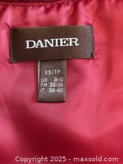 MaxSold Auction: Danier Red Leather Women's Jacket - Removable Faux Fur Collar, Cuffs & Lining - Size XS  - Toronto (Ontario, Canada) SELLER MANAGED Downsizing Online Auction - Logan Avenue