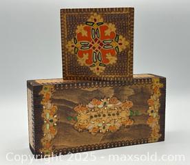 MaxSold Auction: Decorative Handmade Wood Boxes - Lot of 2 - Toronto (Ontario, Canada) SELLER MANAGED Downsizing Online Auction - Logan Avenue