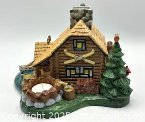 MaxSold Auction: Gone Fishing Log Cabin Candle Holder Decor (with 2 candles) by PartyLite  - Toronto (Ontario, Canada) SELLER MANAGED Downsizing Online Auction - Logan Avenue
