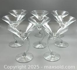 MaxSold Auction: Offset Curved Stem Martini / Cocktail Glasses - Lot of 8 - Toronto (Ontario, Canada) SELLER MANAGED Downsizing Online Auction - Logan Avenue