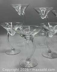 MaxSold Auction: Offset Curved Stem Martini / Cocktail Glasses - Lot of 8 - Toronto (Ontario, Canada) SELLER MANAGED Downsizing Online Auction - Logan Avenue