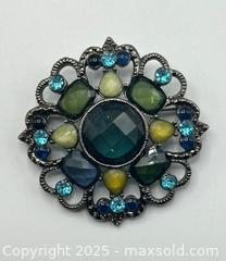 MaxSold Auction: Ornate Brooch (assorted green & blue colours) - Toronto (Ontario, Canada) SELLER MANAGED Downsizing Online Auction - Logan Avenue