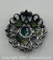 MaxSold Auction: Ornate Brooch (assorted green & blue colours) - Toronto (Ontario, Canada) SELLER MANAGED Downsizing Online Auction - Logan Avenue