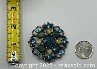 MaxSold Auction: Ornate Brooch (assorted green & blue colours) - Toronto (Ontario, Canada) SELLER MANAGED Downsizing Online Auction - Logan Avenue