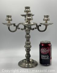 MaxSold Auction: Pewter Candelabra (holds 5 candles) - 12 inches tall - Toronto (Ontario, Canada) SELLER MANAGED Downsizing Online Auction - Logan Avenue
