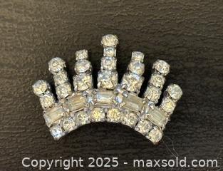MaxSold Auction: Rhinestone Crown Brooch - Toronto (Ontario, Canada) SELLER MANAGED Downsizing Online Auction - Logan Avenue