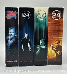 MaxSold Auction: TV Series 24 starring Kiefer Sutherland - DVD Box Sets - Seasons 1 to 4 - Toronto (Ontario, Canada) SELLER MANAGED Downsizing Online Auction - Logan Avenue