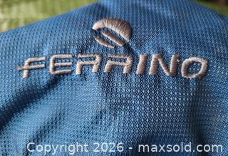 MaxSold Auction: Ferrino Top-Loading Hiking/Backpacking Pack, Blue with Grey Accents - Orillia (Ontario, Canada) SELLER MANAGED Downsizing Online Auction - Harvie Settlement Road (STORAGE)