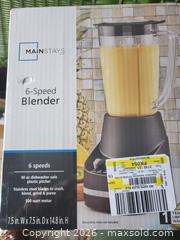 MaxSold Auction: Mainstays 6-Speed Countertop Blender, 48 oz Pitcher brand  new - Orillia (Ontario, Canada) SELLER MANAGED Downsizing Online Auction - Harvie Settlement Road (STORAGE)
