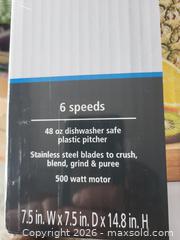 MaxSold Auction: Mainstays 6-Speed Countertop Blender, 48 oz Pitcher brand  new - Orillia (Ontario, Canada) SELLER MANAGED Downsizing Online Auction - Harvie Settlement Road (STORAGE)