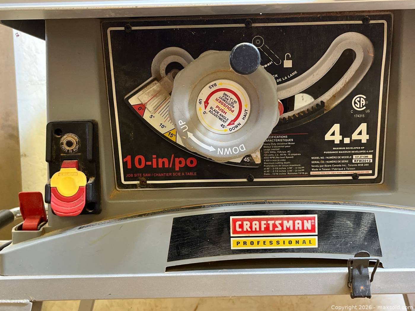 Craftsman Table Saw | Maxsold