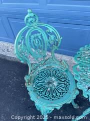 MaxSold Auction: Outdoor Cast Iron Bistro Set - Quinte West (Ontario, Canada) SELLER MANAGED Downsizing Online Auction - Teal Road