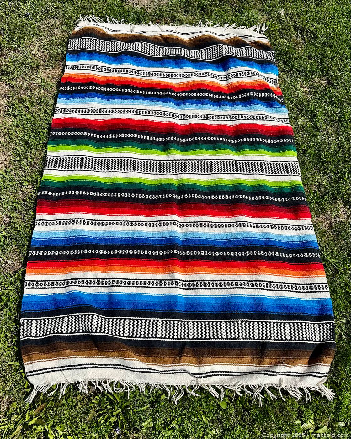Vintage Mexican Woven Blanket Rug Serape | Hamilton (Ontario, Canada ...