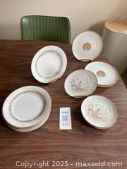 MaxSold Auction: Vintage Gold Trim Plate Set  - Maple Glen (Pennsylvania, USA) SELLER MANAGED Reseller Online Auction - Salaway Court