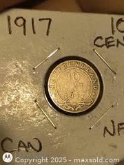 MaxSold Auction: 1917 Sterling silver Newfoundland 10 cent coin - South Frontenac (Ontario, Canada) SELLER MANAGED Downsizing Online Auction - Battersea Road