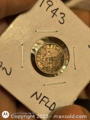 MaxSold Auction: 1943 Newfoundland High grade toned 5 cent silver - South Frontenac (Ontario, Canada) SELLER MANAGED Downsizing Online Auction - Battersea Road