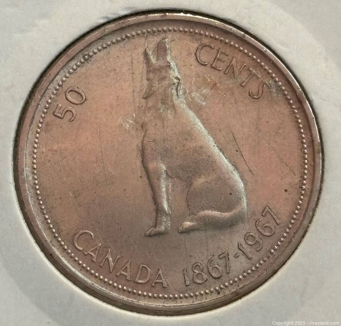 1967 Canadian silver 50-cent half dollar coin | Maxsold