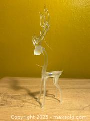 MaxSold Auction: Silvestri Frosted Reindeer Glass Christmas Ornament - Denver (Colorado, USA) SELLER MANAGED Moving Online Auction -  N. Downing