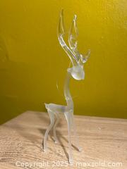 MaxSold Auction: Silvestri Frosted Reindeer Glass Christmas Ornament - Denver (Colorado, USA) SELLER MANAGED Moving Online Auction -  N. Downing