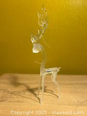 MaxSold Auction: Silvestri Frosted Reindeer Glass Christmas Ornament - Denver (Colorado, USA) SELLER MANAGED Moving Online Auction -  N. Downing