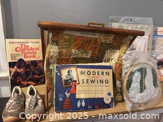 MaxSold Auction: Vintage Sewing Bundle w/ Crewel Kit - Denver (Colorado, USA) SELLER MANAGED Moving Online Auction -  N. Downing