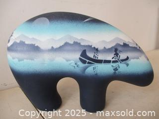 MaxSold Auction: NAVAJO Hand Painted Ceramic Bear. Signed On Bottom Illegibly. - Toronto (Ontario, Canada) SELLER MANAGED Reseller Online Auction - Annette Street