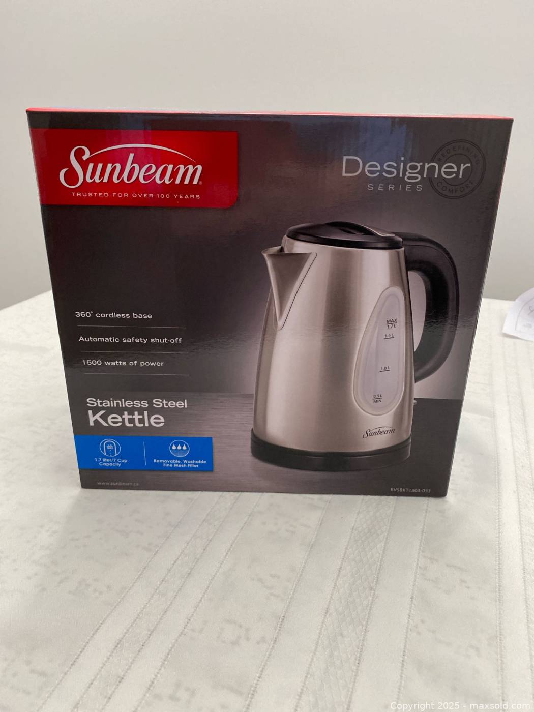 Sunbeam Stainless Steel Electric Kettle L Maxsold