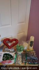 MaxSold Auction: Candle Centerpiece Set: Pillar, Glass Plate, Stones - Loyalist (Ontario, Canada) SELLER MANAGED Downsizing Online Auction - Main Street