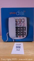 MaxSold Auction: smpl PhotoDial 6 Corded Landline Telephone - White - Loyalist (Ontario, Canada) SELLER MANAGED Downsizing Online Auction - Main Street