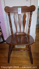 MaxSold Auction: Wooden Farmhouse/Colonial Splat-Back Side Chair, Solid Wood - Loyalist (Ontario, Canada) SELLER MANAGED Downsizing Online Auction - Main Street