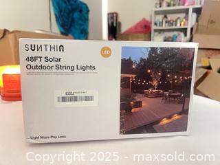 MaxSold Auction: 48 ft Solar Outdoor String Lights with Plastic LED Bulbs - Toronto (Ontario, Canada) SELLER MANAGED Downsizing Online Auction -  York Mills Road
