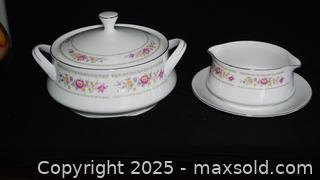 MaxSold Auction:  Royal Sealy “Fantasy” Japan Fine China – Covered Tureen &#38; Gravy Boat with Underplate - Beckwith (Ontario, Canada) SELLER MANAGED Downsizing Online Auction - Ridgemont Drive