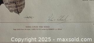 MaxSold Auction: Wing Upon the Wind” Limited Edition Print – Robert L.J. Zunik &#38; Ivan T. Wheale (Signed, 21/7000) - Beckwith (Ontario, Canada) SELLER MANAGED Downsizing Online Auction - Ridgemont Drive