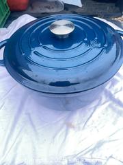 MaxSold Auction: Enameled Cast Iron Dutch Oven with Lid, Deep Blue/Teal, ~5–7 qt - Ottawa (Ontario, Canada) SELLER MANAGED Moving Online Auction - Hawthorne Road