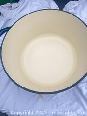 MaxSold Auction: Enameled Cast Iron Dutch Oven with Lid, Deep Blue/Teal, ~5–7 qt - Ottawa (Ontario, Canada) SELLER MANAGED Moving Online Auction - Hawthorne Road